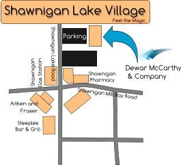 Steeples Bar & Grill Shawnigan Pharmacy Shawnigan Mill Bay Road Shawnigan Lake Road Shawnigan Gas Station Dewar McCarthy & Company Aitken and  Fraser Feel the Magic Shawnigan Lake Village Parking Dewar McCarthy  & Company